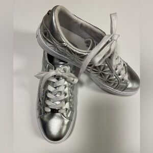 Nine West Metallic Quilted Sneakers